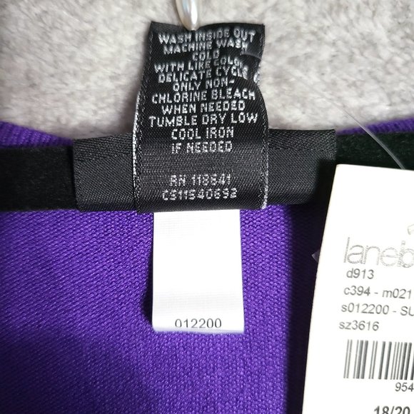 Lane Bryant Purple V Neck Pullover Women's 18/20 - Picture 8 of 10